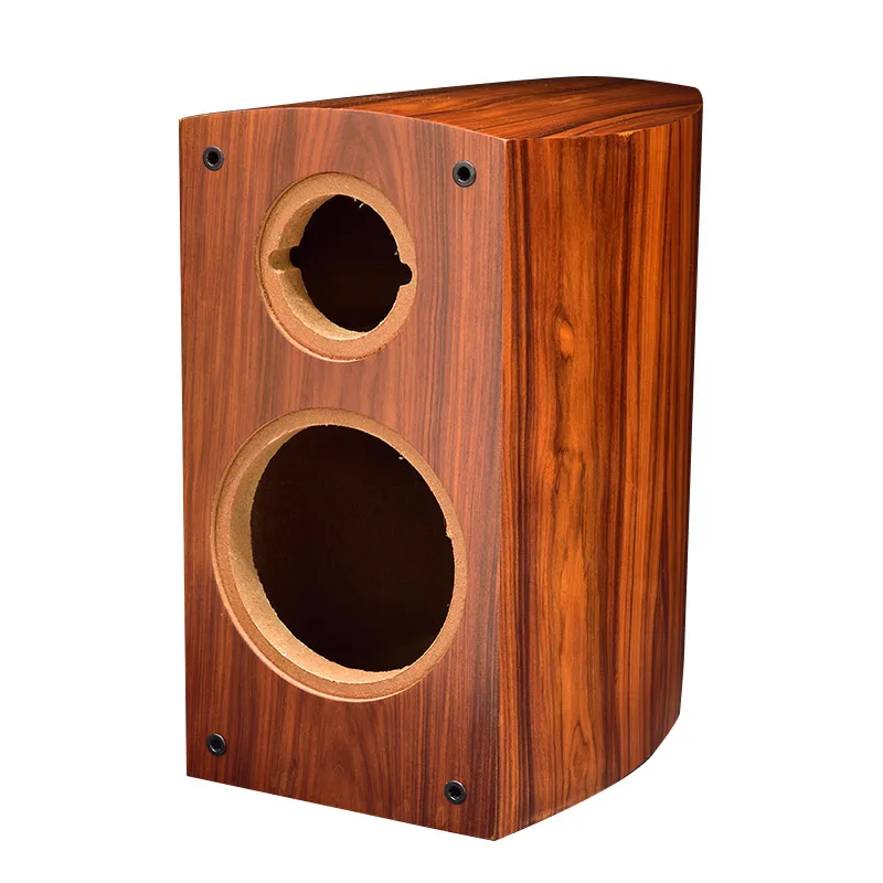 6 5 7 дюймового натурального дерева кожи книжная полка HiFi динамик пустая коробка