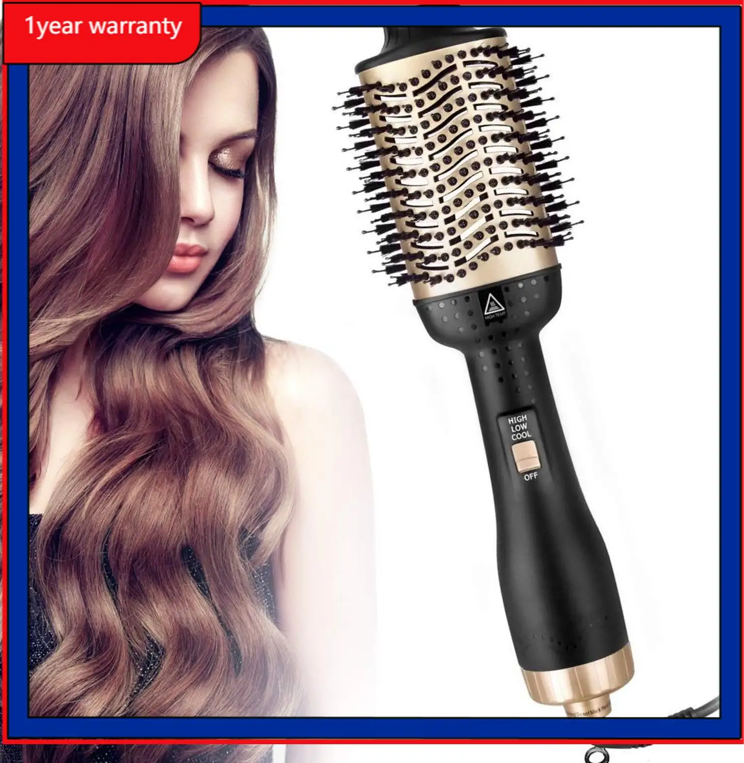 

4 in 1 Upgrade Anti-scald Salon Negative Ionic Hair Straightener Brush