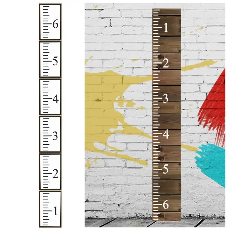 

6pcs/set 6Inch Scale Ruler Growth Chart Stencil Template Reusable Painting Decor