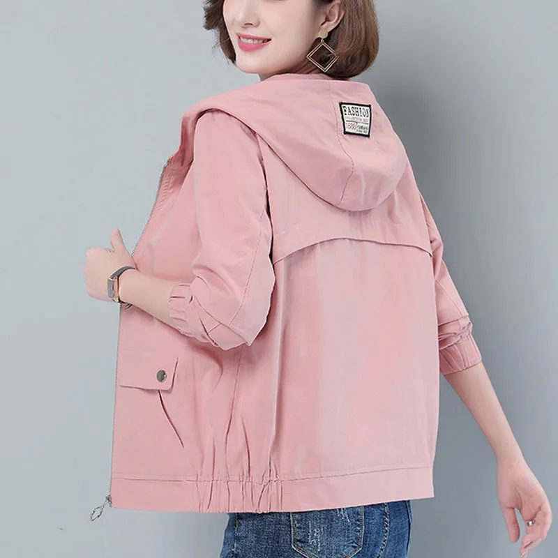 

Women's Jackets Coat Nice Pop Spring Autumn Causal Famale Windbreaker Women Basic Coat Short Long Sleeve Women Outwear Tops A342