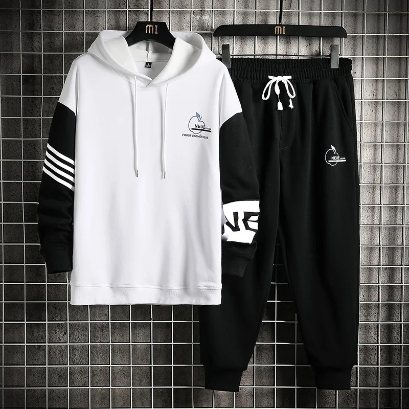 Спортивный костюм мужской из 2 предметов повседневная одежда в стиле пэчворк