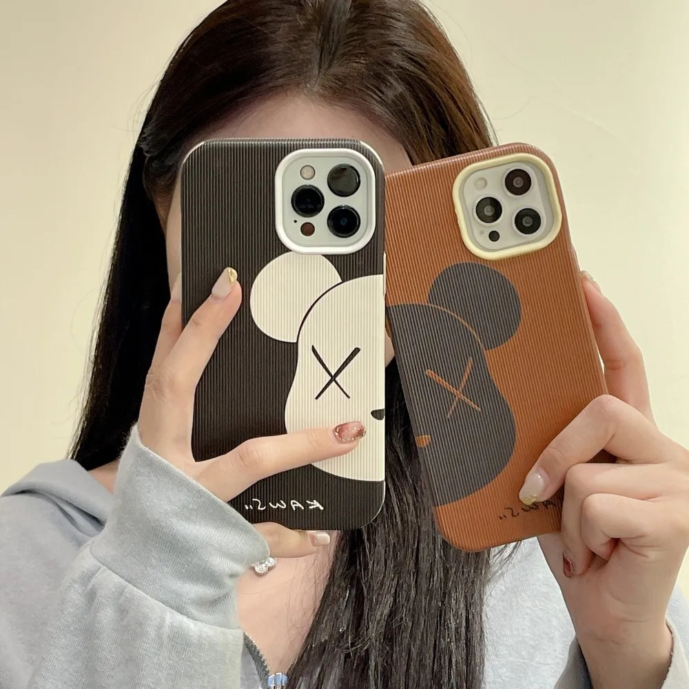 

Solid Color Cartoon Bear Pattern Case For iphone 11ProMax 11 12Pro 12 13ProMax 13Pro 13 XS X XR XSMAX 7 8 Plus Soft Shell