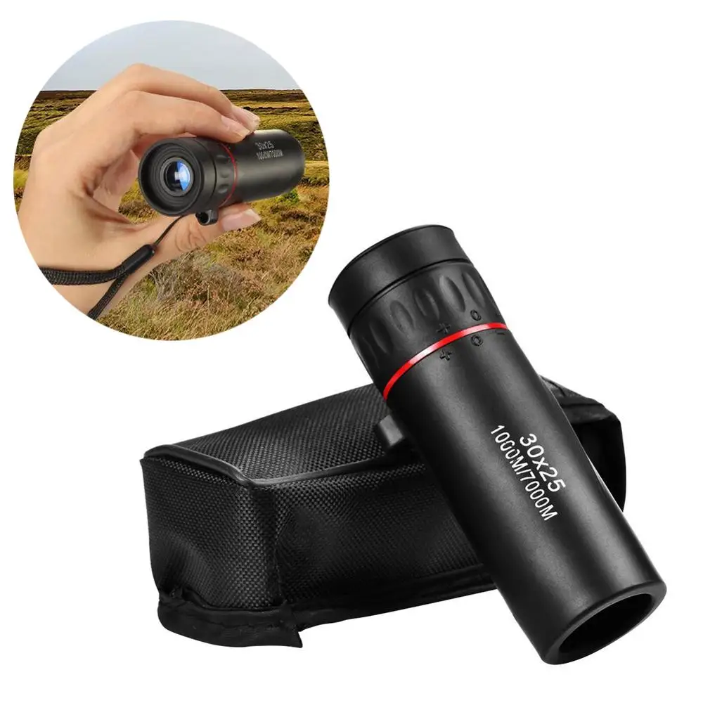 Мини монокулярный телескоп 30*25 оптический зум для охоты HD бинокль регулируемое