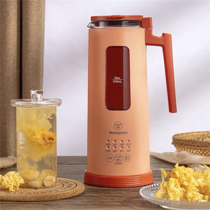 

220V Mini Soymilk Maker 300ML Desktop Food Blender 304 Stainless Steel Multifunctions Automatic Mixer 1-2 Persons Suitable
