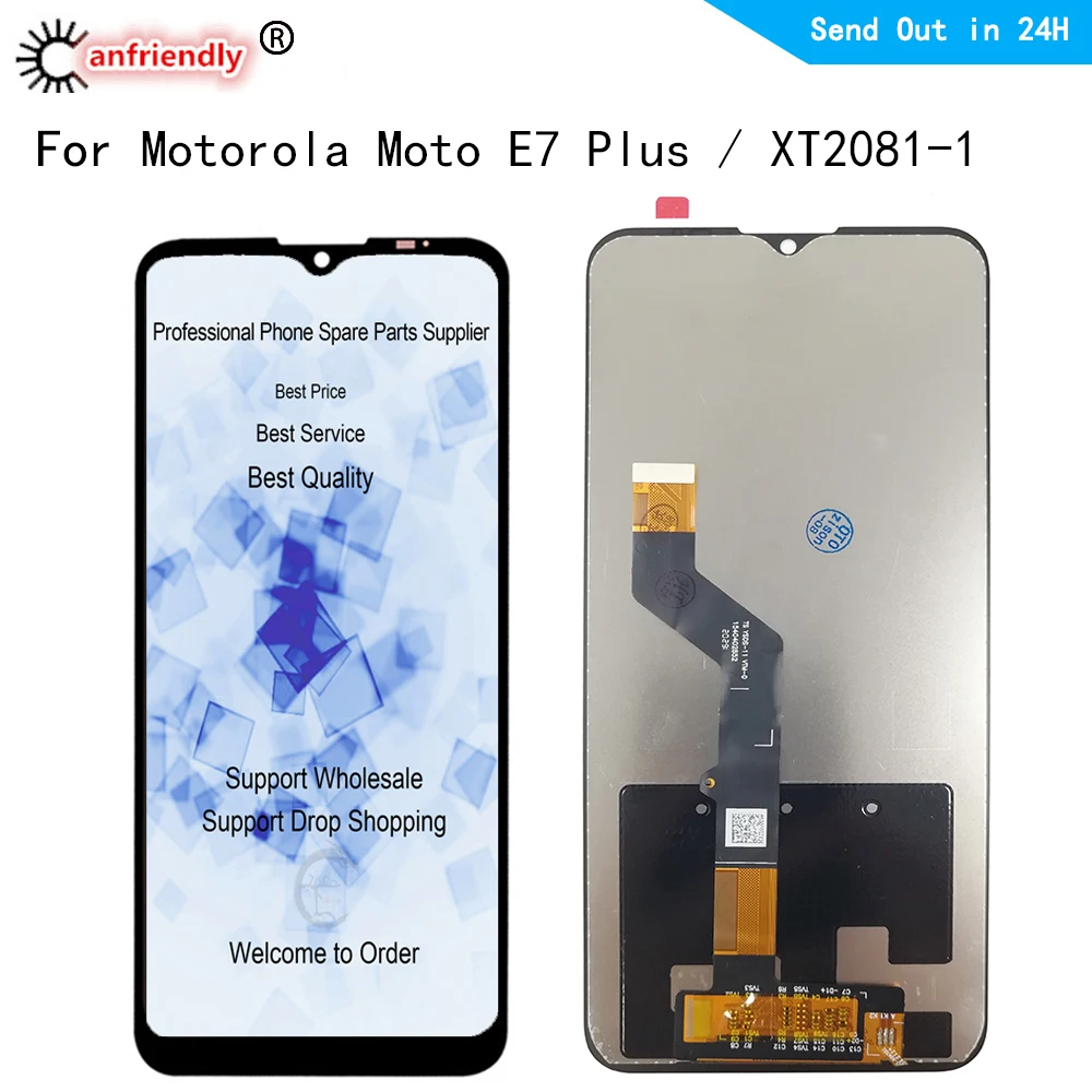 

6.5" IPS LCD For Motorola Moto E7 Plus XT2081-1 LCD Display Touch Panel Screen Digitizer Sensor Module With Frame Assembly