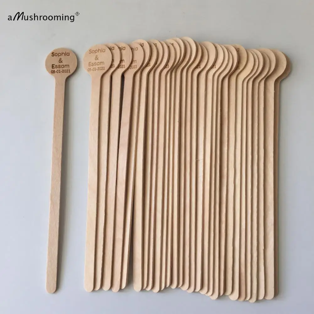 100 шт. пользовательские Напиток мешалки для свадьбы и дня рождения юбилея