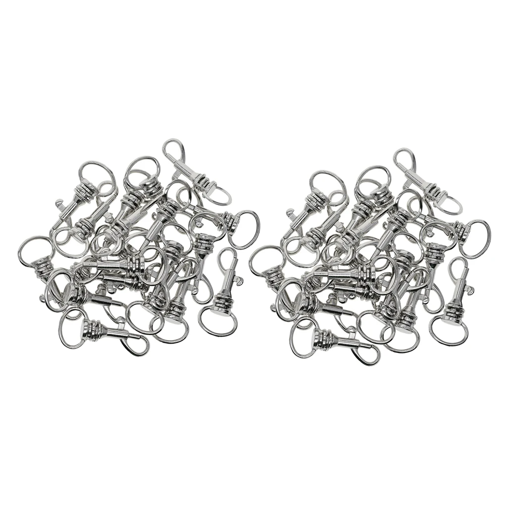 

40 Pieces Swivel Snap Lobster Clasp Clips Keychain Key Rings DIY Carabiners