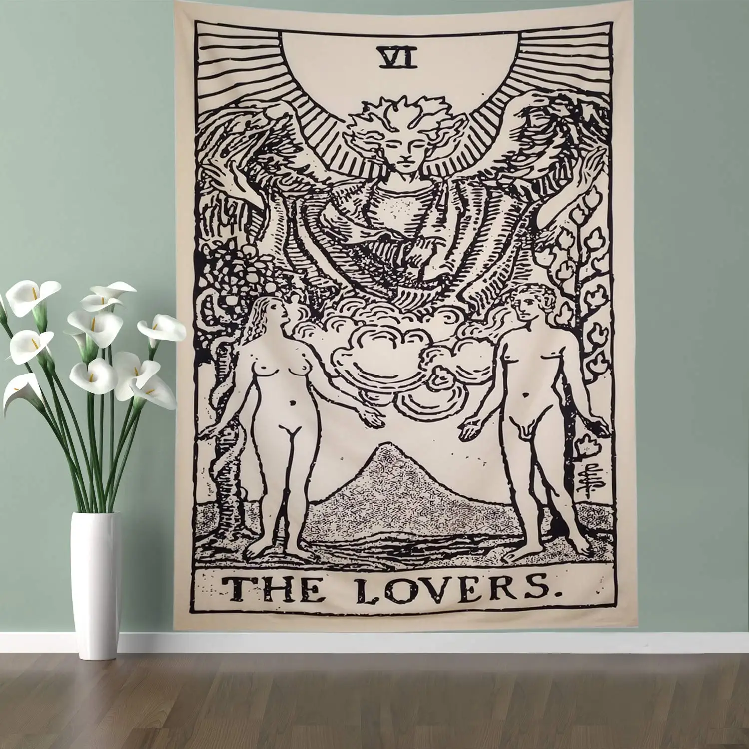 

The Loves Tarot Theme Tapestry Psychedelic Wall Hanging