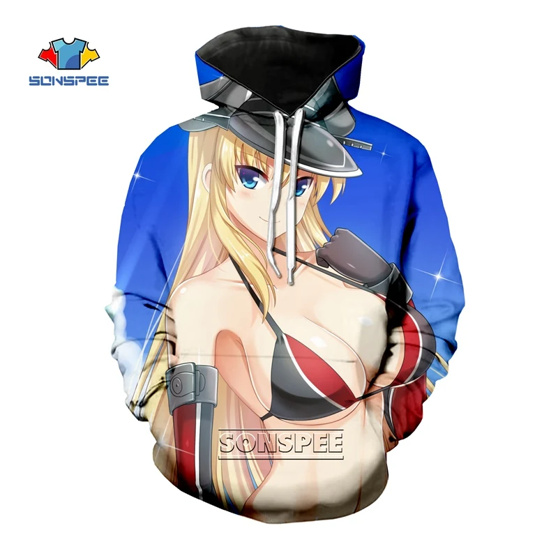 SONSPEE Япония Аниме Сексуальная коллекция Kantai Толстовка 3D Принт женщины мужчины