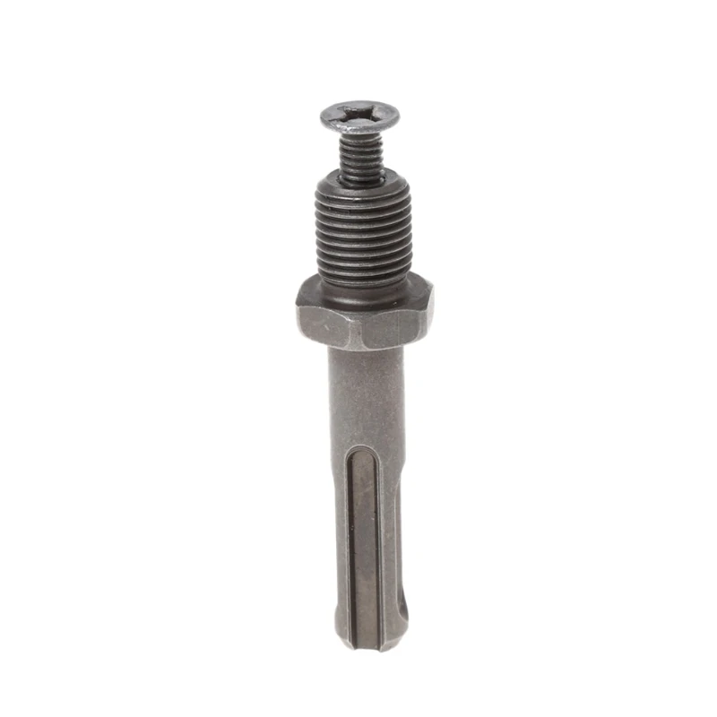 

12mm Thread Dia SDS Plus Round Shank Drill Chuck Adapter Connector Gray