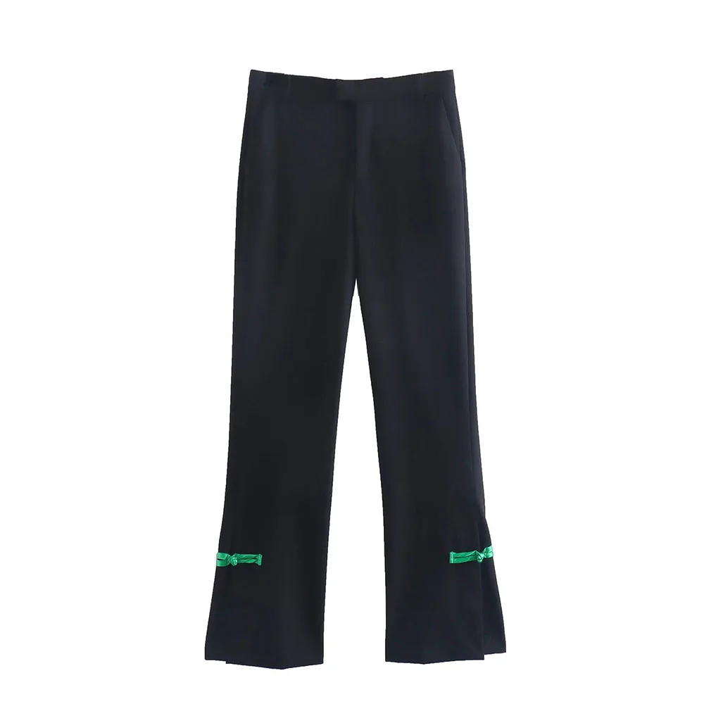 

Женские брюки-клеш на молнии, Модные Винтажные брюки до щиколотки с нейтральной застежкой-пряжкой, 2022