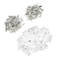spade crimp terminals female male 50pcseach with 100pcs insulating sleeves 2 8mm silver