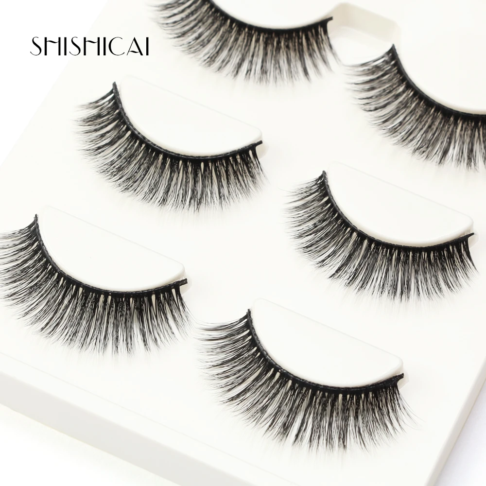 3 пар/компл. мульти-стиль натуральные длинные накладные ресницы 3D Ручная работа