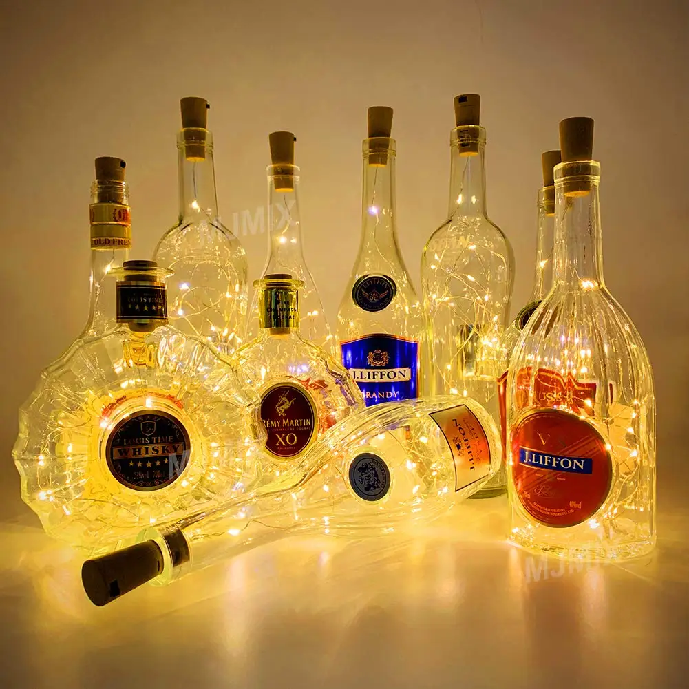 Серебристые проволочные светильники пробка 3 фута сказочные гирлянды на