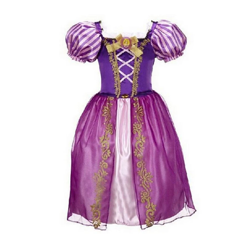 Летнее платье для девочек с героями мультфильмов Снежной королевы принцессы