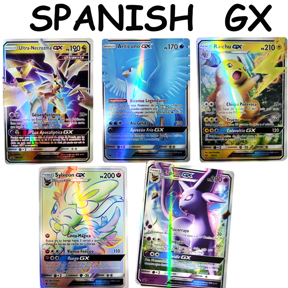 Cartas de Pok&eacute;mon en espa&ntilde;ol del equipo TAG GX Vmax, juego de cartas de energ&iacute;a de entrenador, juego de cartas de espa&ntilde;ol, juguete para ni&ntilde;os 2021-0
