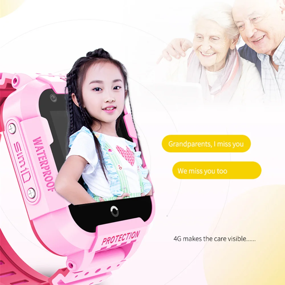 4g kids Smart Watch GPS Tracker IP67 Waterproof Video Call Camera LBS WIFI Location Smartwatch Kids Gift Clock | Электроника