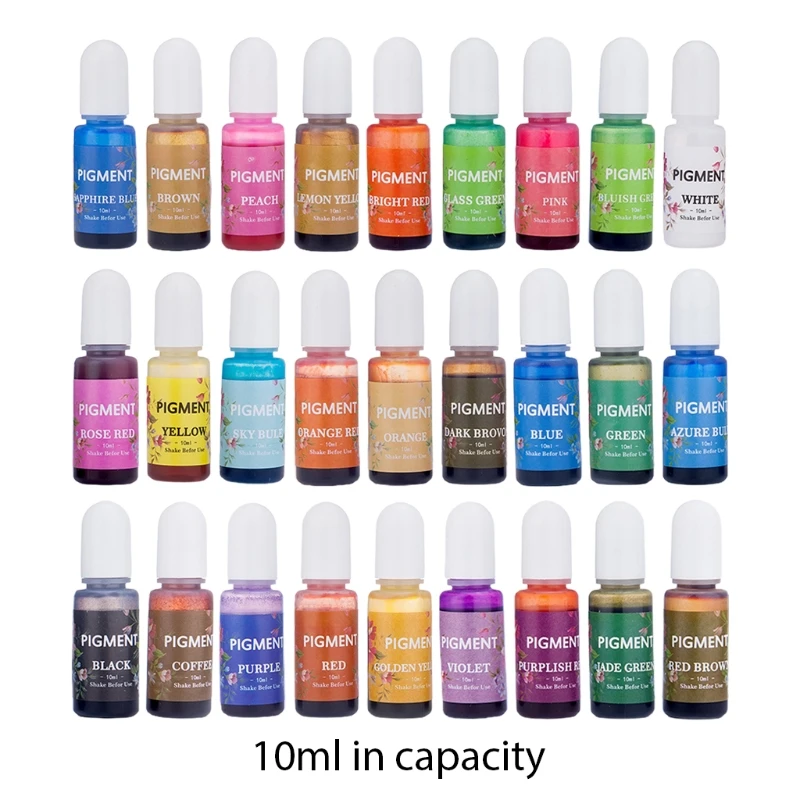 

27 Colors Epoxy Resin UV Glue Crafts Pigment Bright Color Non Odor Material Manual Jewelry Pendant DIY Art Crafts Decor