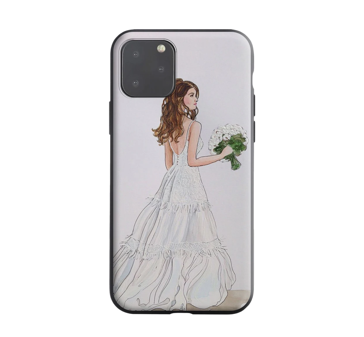 

Girl Wedding Pregnant Woman Silicone Case for Apple iPhone 12 Mini 11 Pro XS X XR Max 8 7 6S 6 Plus SE 5S
