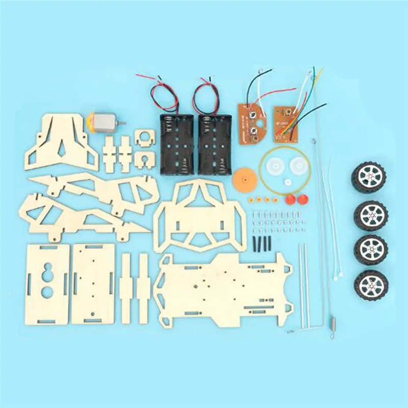 Детские игрушки DIY RC автомобиль набор для научного эксперимента детей деревянный