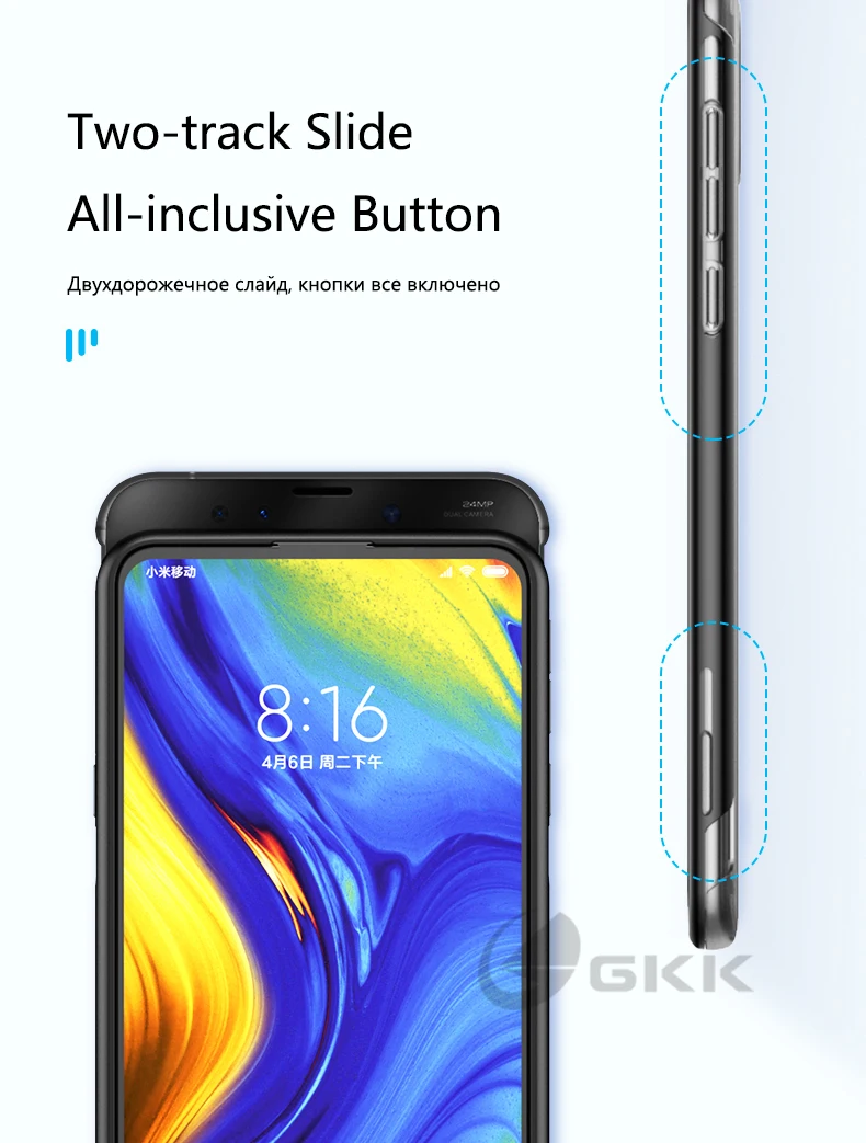 GKK слайдер для huawei Honor Magic 2 Чехол 2 в 1 противоударный прозрачный матовый оттенок тонкий жесткий чехол для huawei Magic 2 Coque
