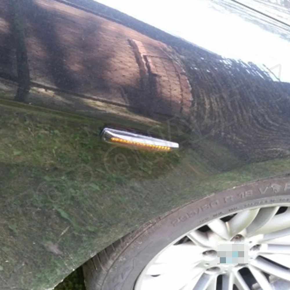 

Fit For BMW 7 Series E65 E66 E67 2001-2008 2PCS LED Dynamic Side Marker Turn Signal Repeater Light Indicator Flowing Flash