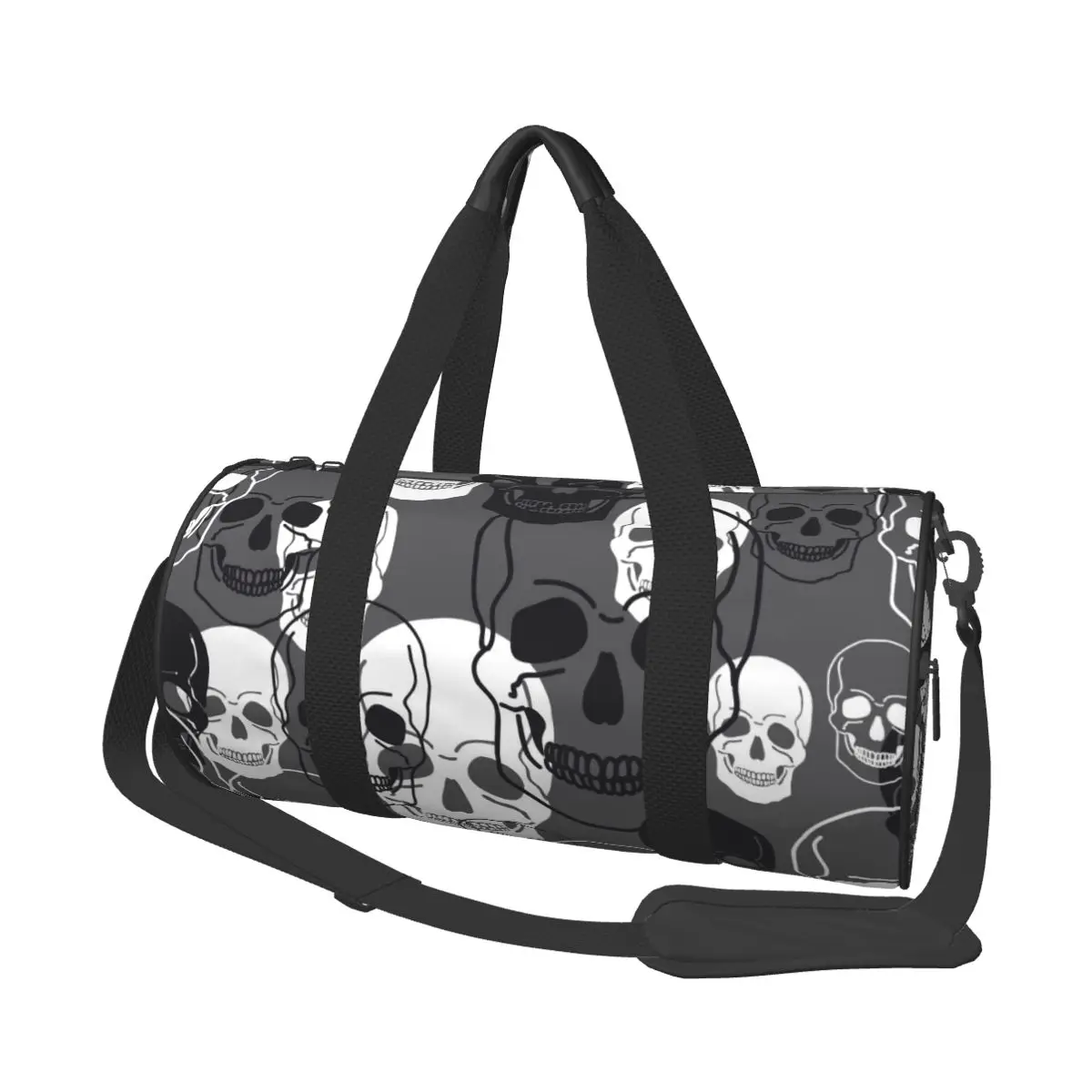 

Дорожная сумка с абстрактными черепами, сумка для фитнеса с современным принтом, чемодан на плечо, спортивный мешок на молнии для выходных и...