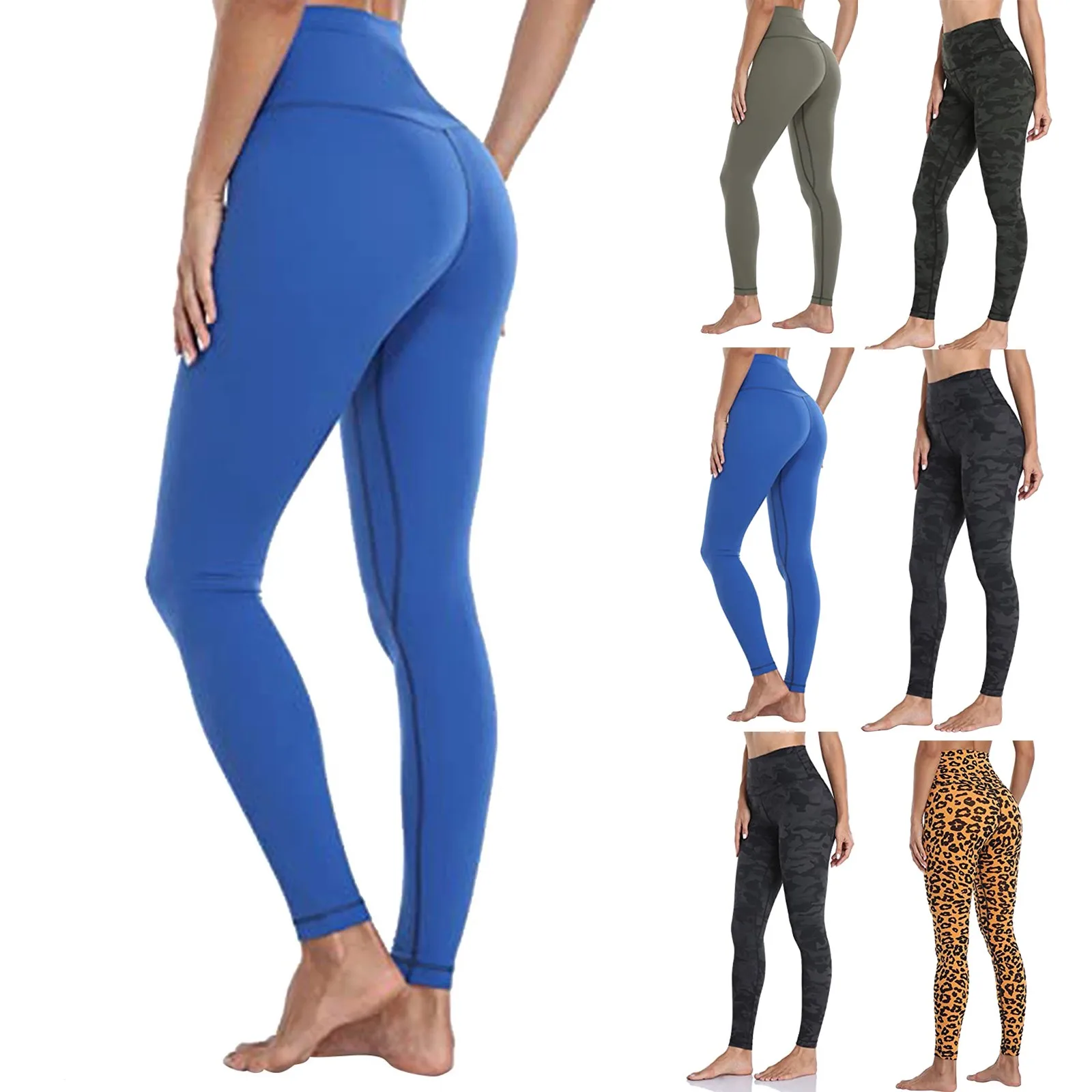 

2021 Womens Stretch Yoga Leggings Fitness Running Gym Sports Full Length Active Pants Stretch Workout Leggings Slim Gym Legging