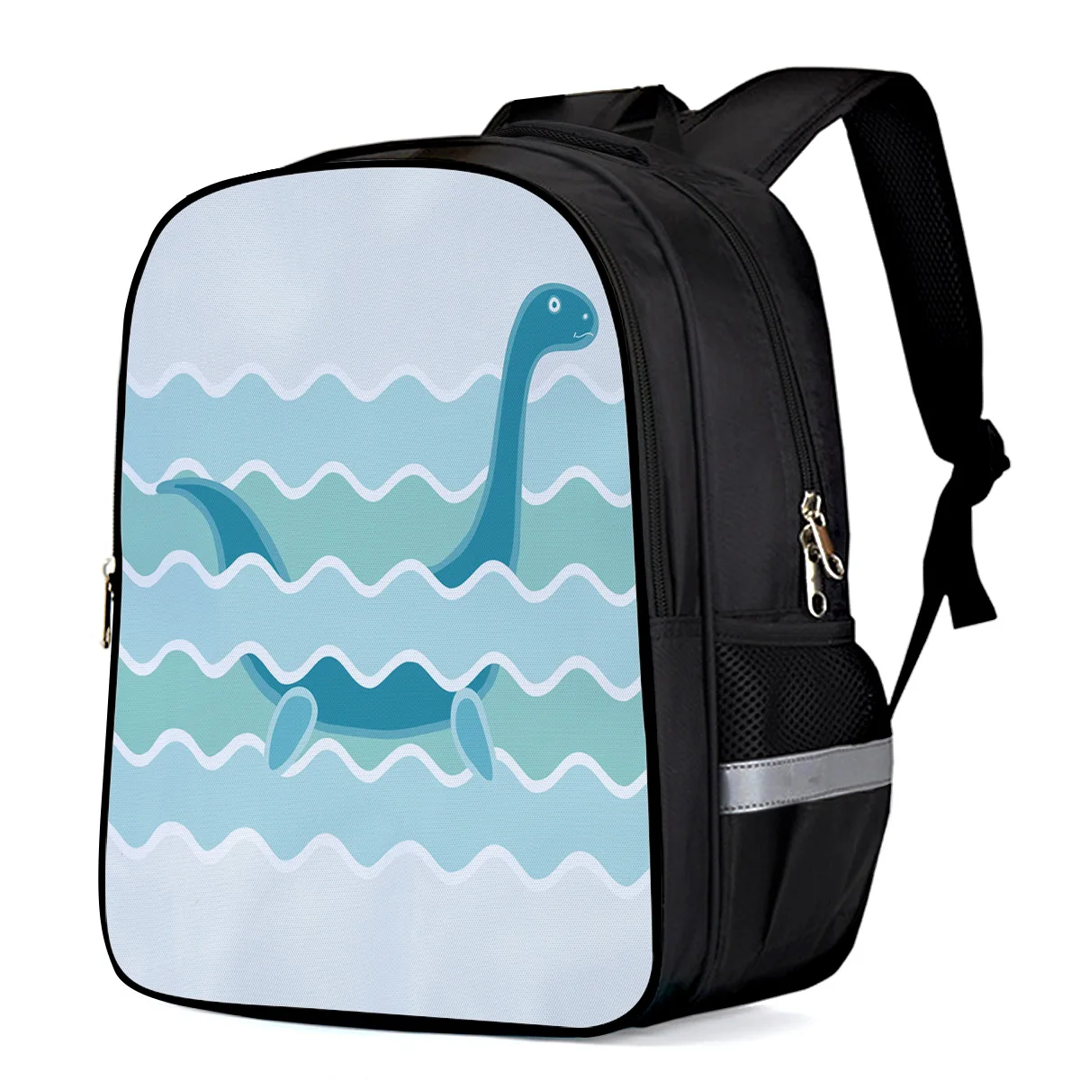 Волнистый динозавр мультипликационный Зеленый Рюкзак для колледжа походные