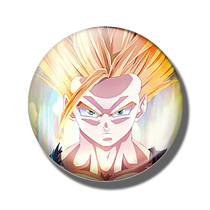 Dragon Ball магниты на холодильник для детей ручной работы 30 мм Сон Гоку какаротто стеклянный купол магнитные стикеры на холодильник украшения дома - Цвет: PACK OF 1