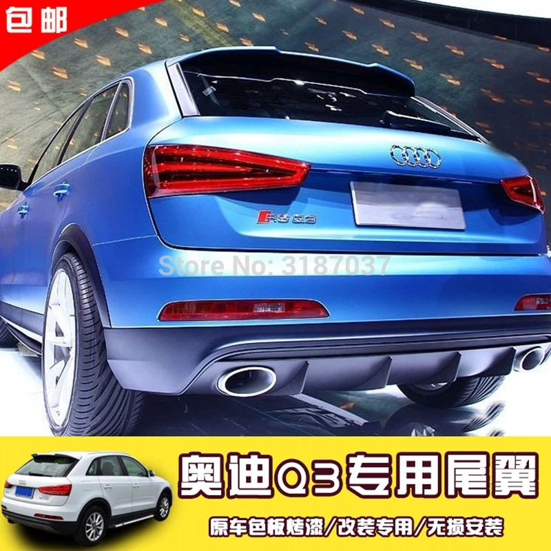 For Audi Q3 Spoiler ABS Plastic Unpainted Color Rear Roof Wing Trunk Lip Boot Cover Car Styling With | Автомобили и мотоциклы