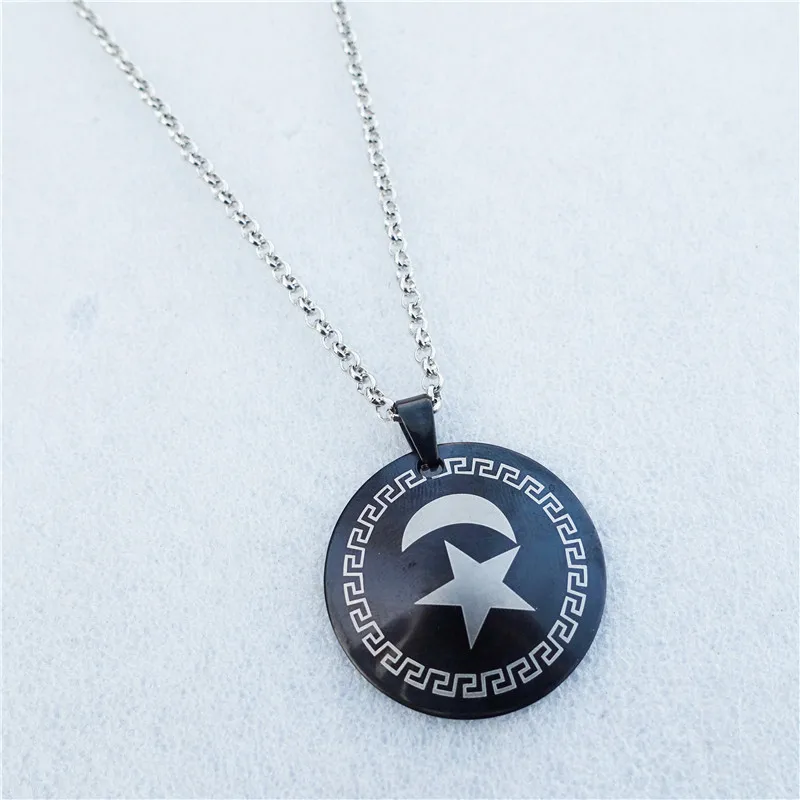 

12 Pieces Crescent Moon And a Star Necklace Stainless Steel Pendant Ay Yıldız or Alsancak Turkey Pakistan Tunisia Islam Jewelry