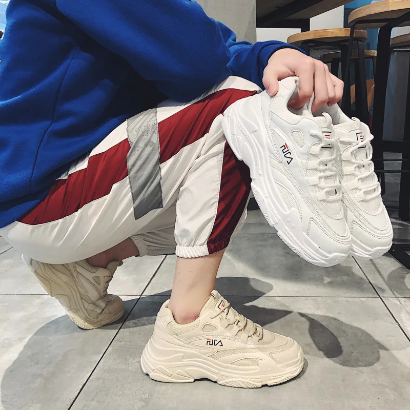 

Men Sneakers Brand Men Shoes Male Casual Shoes Platform Comfortable Breathable White Outdoor Leisure Footwear Trendy Tenis 2021