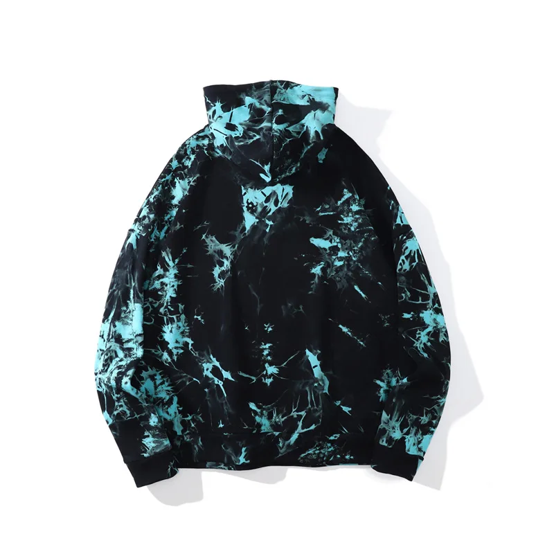 

SEVEYFAN Men's Vintage Tie Dye Abstract Printed Sweatshirt Hoodie Hip Hop Oversize Hoodies Streetwear for Couples