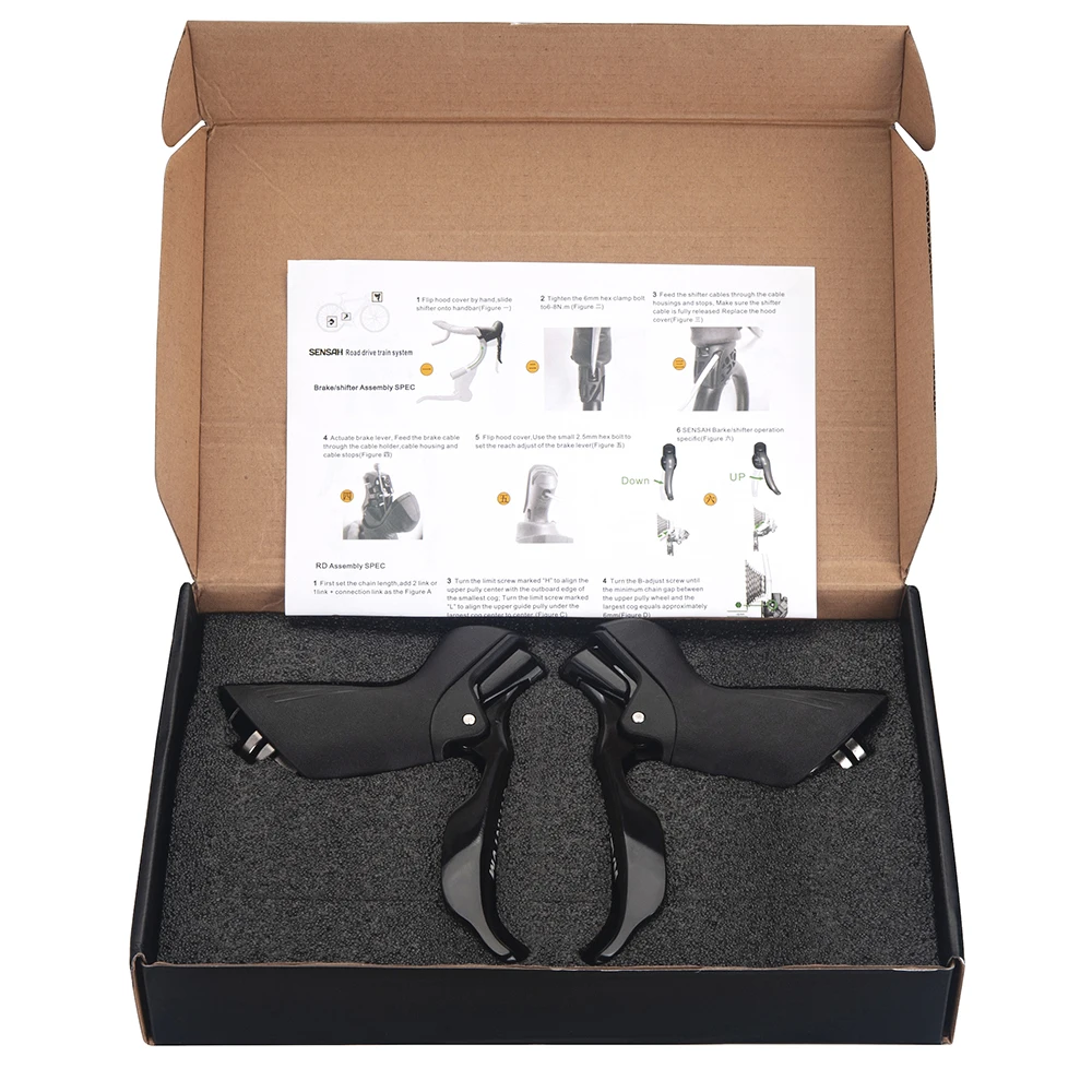 Рычаг переключения передач для дорожного велосипеда 2x8/9 / 10 11 скоростных тормозов