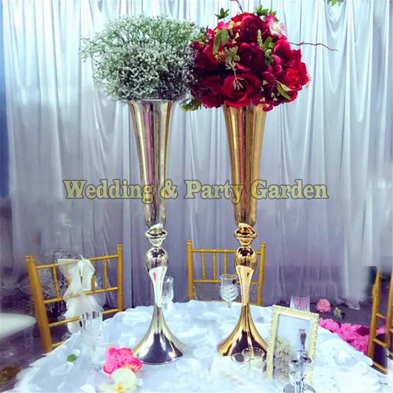 

72cm /28.3" Gold wedding flower vase Table Centerpiece 6 pcs/lot