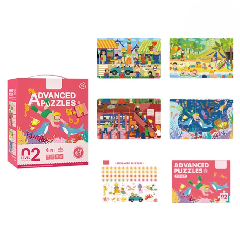 

Early Childhood Education Jigsaw Puzzle Large Piece for Kids Self-assembly Children Entertainment Toys Home Decorations