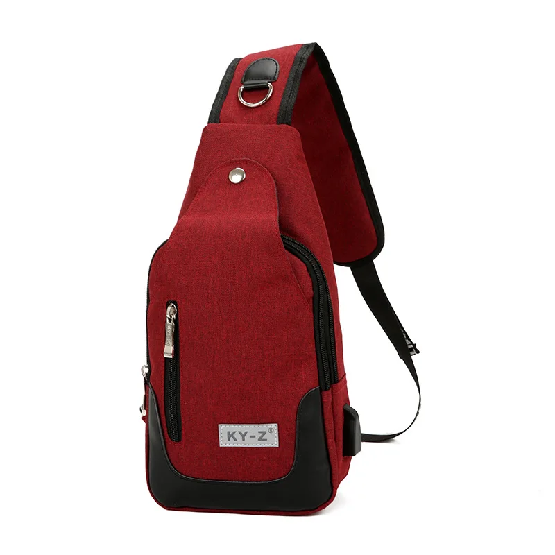

Men Oxford Vintage Fashion Sling Chest Bag Travel Cross Body Messenger Small Male Shoulder Bag Anti-Theft Casual Packs