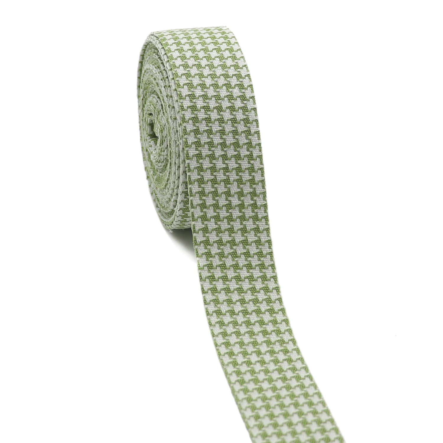 Двусторонняя лента в клетку гусиные лапки 10 ярдов 25 мм|Ленты для шитья| |