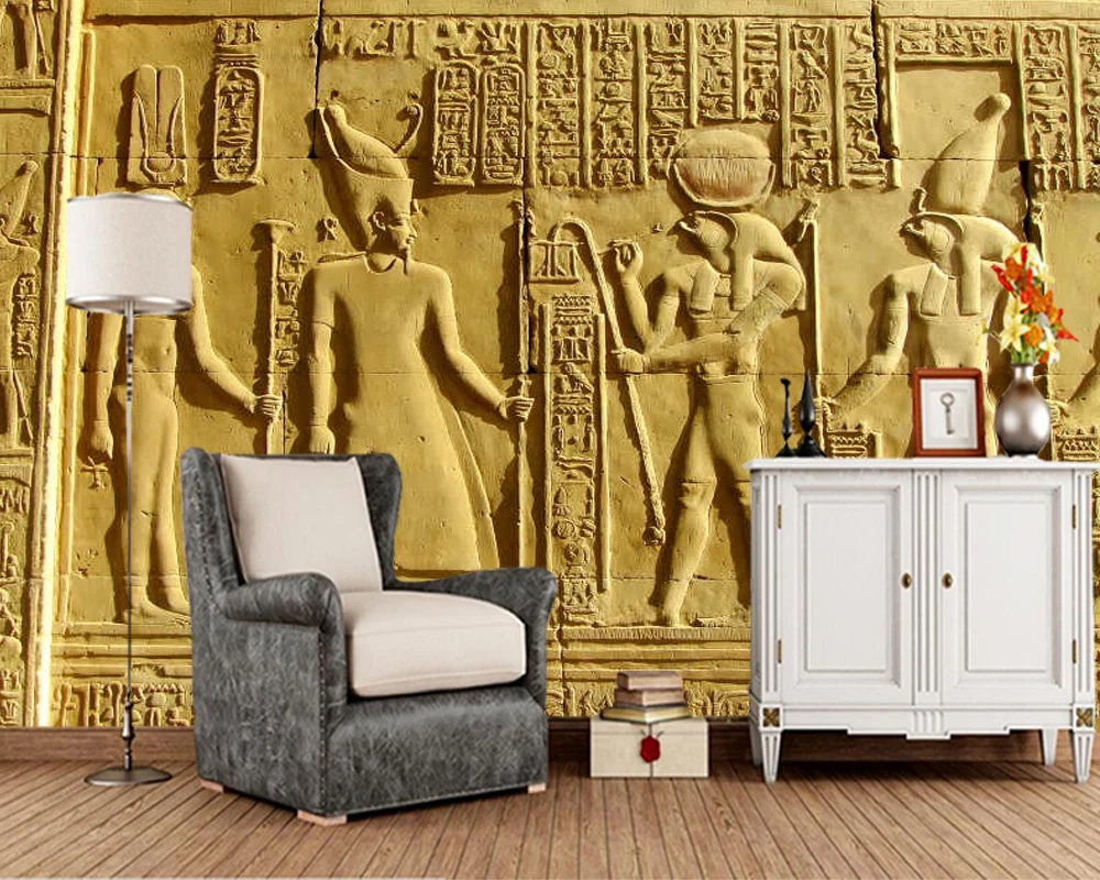 3d обои Kom Ombo Temple Египетская фреска для гостиной телевизора дивана стены спальни