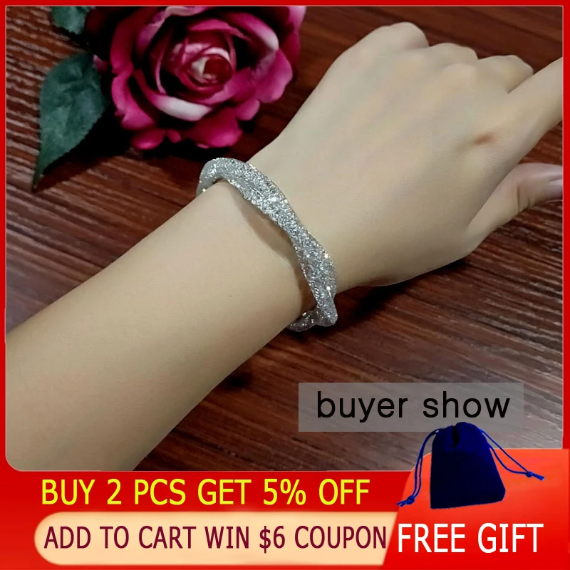 SINLEERY Роскошные твист 2 Слои крест сеточные браслеты со сверкающими с украшением в