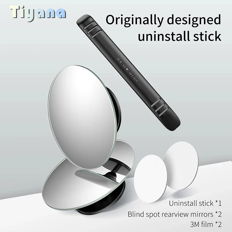 

2 PCS Full View HD Car Rearview Mirror For Automobile Rearview Mirror Anti Blind Parking Rimless Mirrors Car Auxiliary Mirror 4