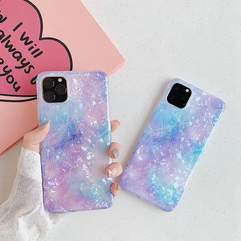 Luxury Dream Purple Crystal IMD Phone Case For iPhone 11 Pro Glossy Soft Silicone Cover XR XS Max 8 7 6 6S Plus |