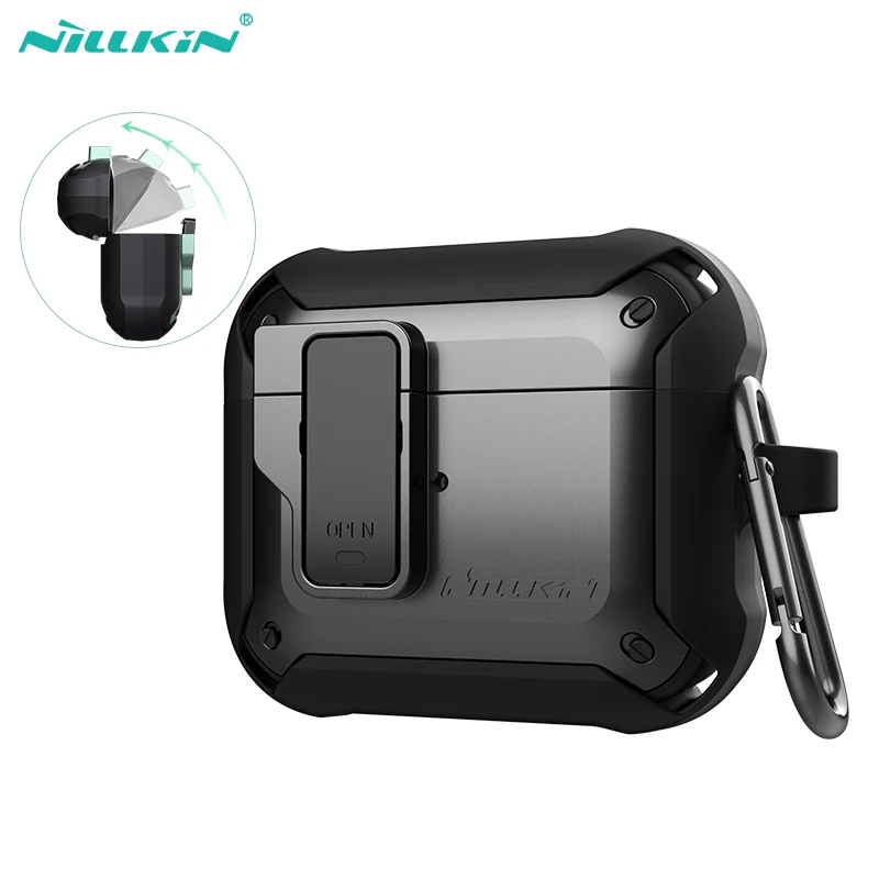 

For AirPods 3 Case For Airpods Pro Cover NILLKIN Bounce Case TPU+PC Wireless Earphone Dust Guard Cover AirPods 1/2 with Keychain