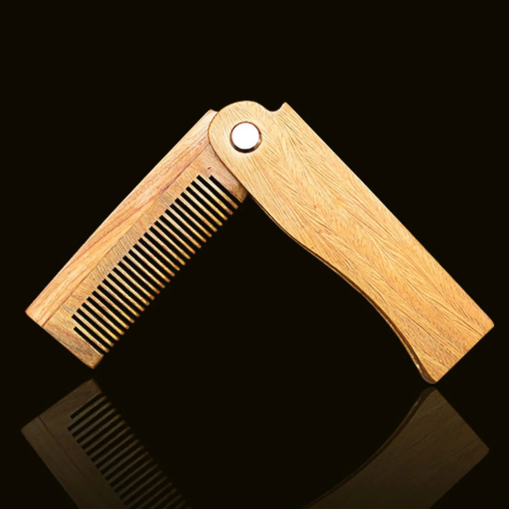 Портативный небольшой складной гребень для мужчин и женщин натуральное зеленое