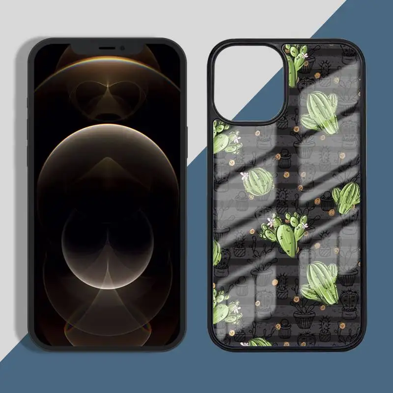 

Cactus Phone Case PC for iPhone 11 12 pro XS MAX 8 7 6 6S Plus X 5S SE 2020 XR
