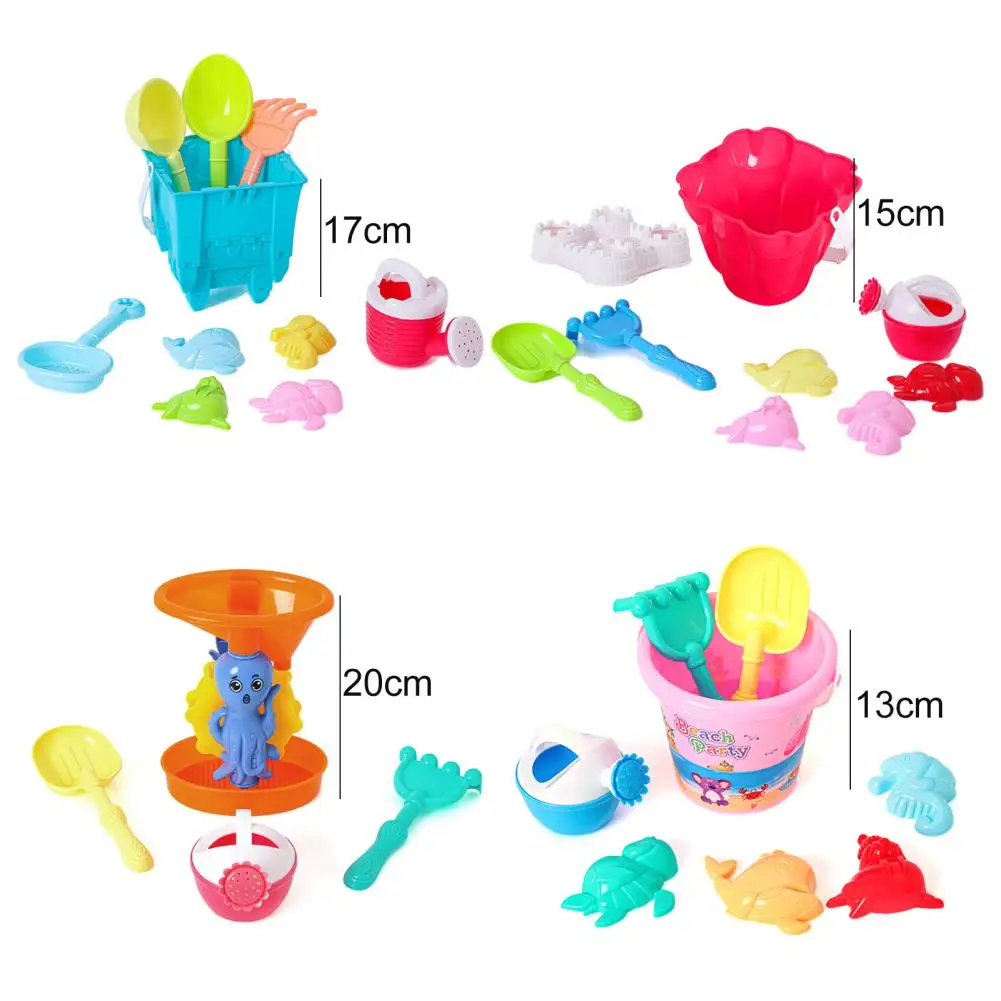 

1Set Children Beach Toys Sand Toys Ergonomic Design No Burr Bright Color Beach Sand Toys Set Water Game Play Outdoor Toy Set