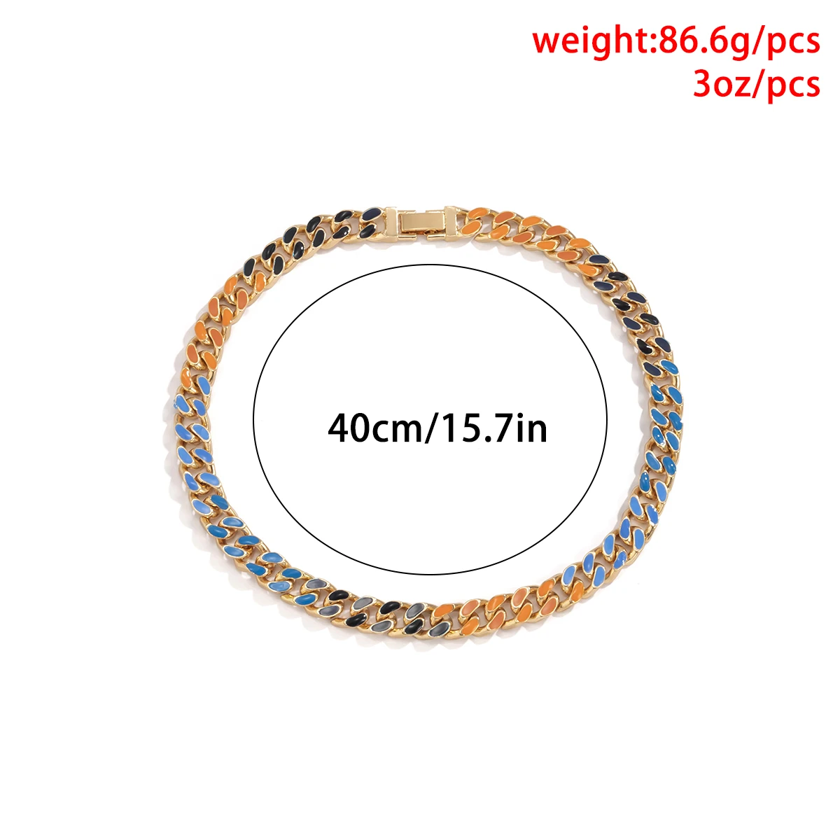 

Punk Gold Color Alloy Basic Statement Short Collar Clavicle Chain Choker Necklace For Men Geometric Cuban Buckle Neck Jewelry