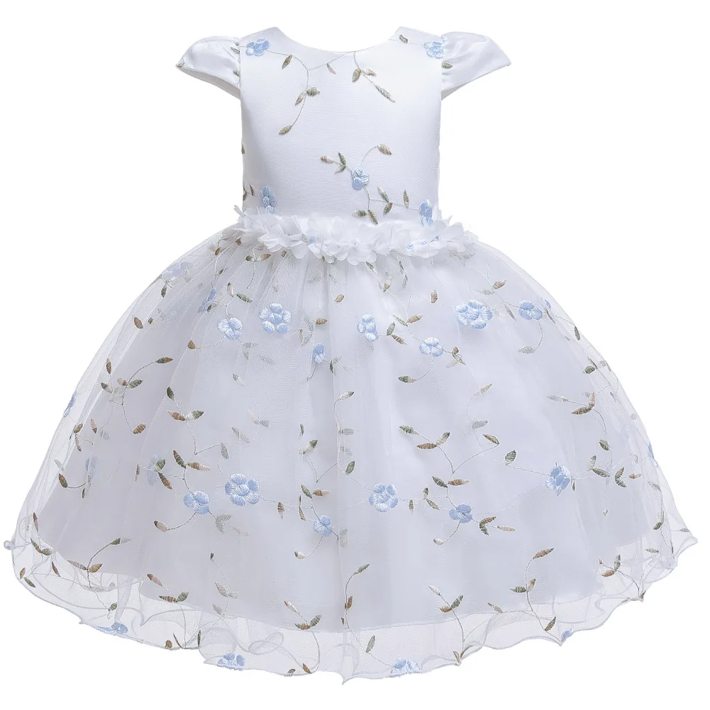 Baby Girls Dress 2019 New Flower Wedding Birthday Evening Party Children's Wear Lace Embroidery Princess | Детская одежда и