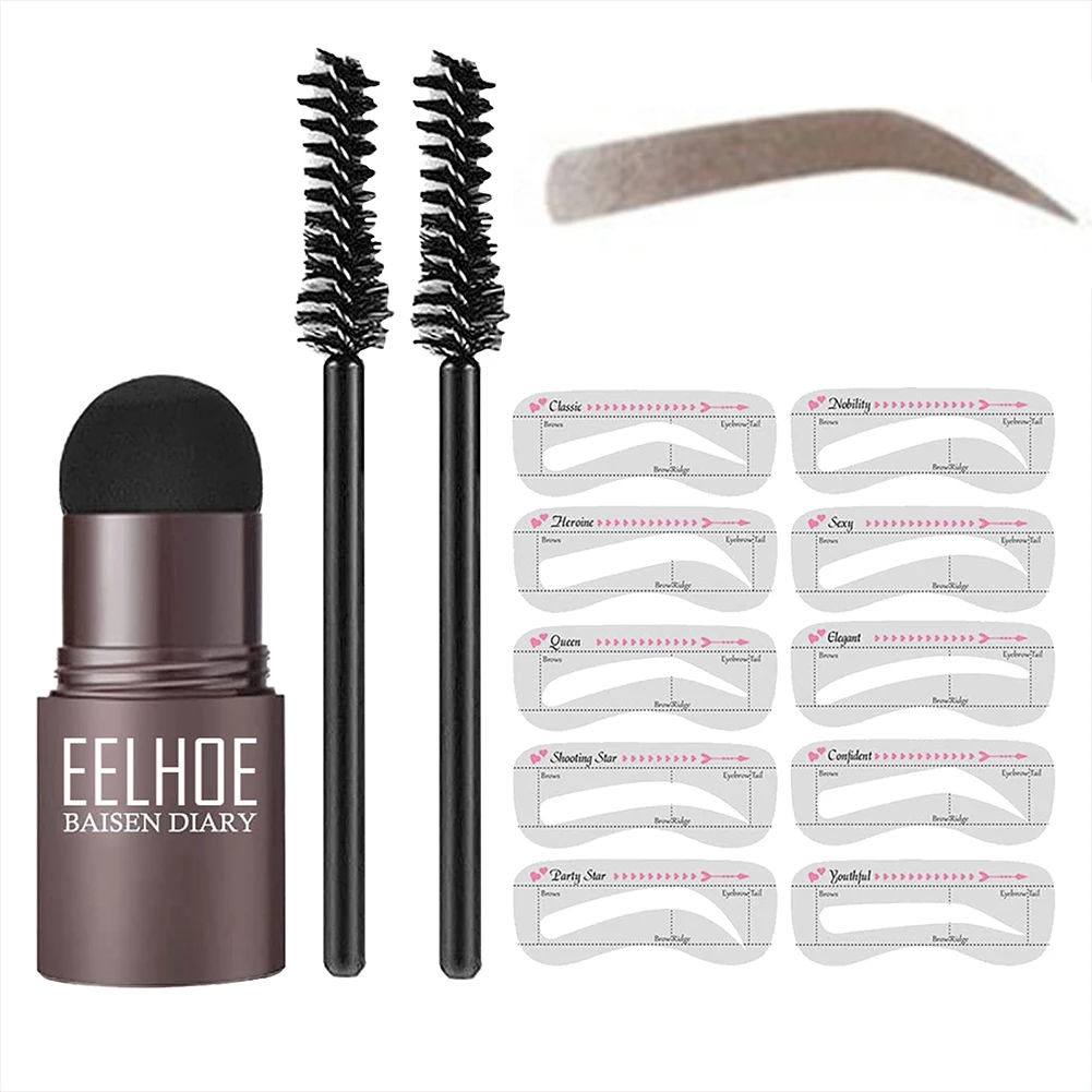 

One Step Eyebrow Stamp Shaping Kit 5 Pair Brow Stencils Kit Waterproof Natural Contouring Perfect Eyebrow in Seconds